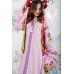 Embroidered boho dress "Flora" Pink